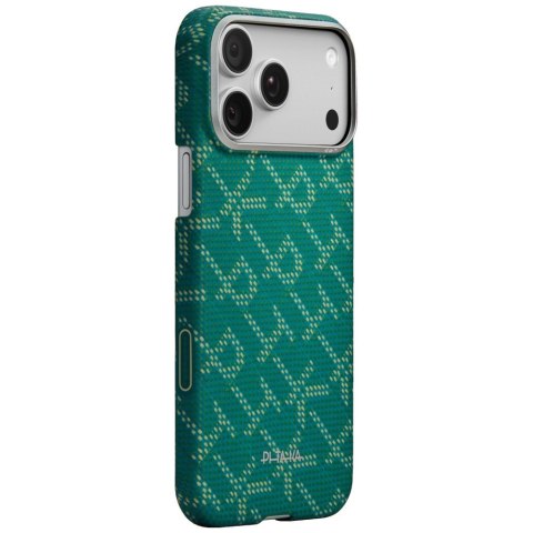 Etui PITAKA Ultra-Slim Monogram MagSafe do iPhone 17 Pro Max złoto zielony