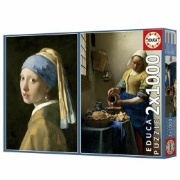 Układanka puzzle Educa Vermeer 1000 Części (2 Sztuk)