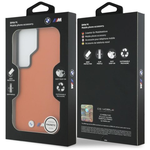 Etui BMW M Metal Logo MagSafe do Samsung Galaxy S26 Ultra pomarańczowy