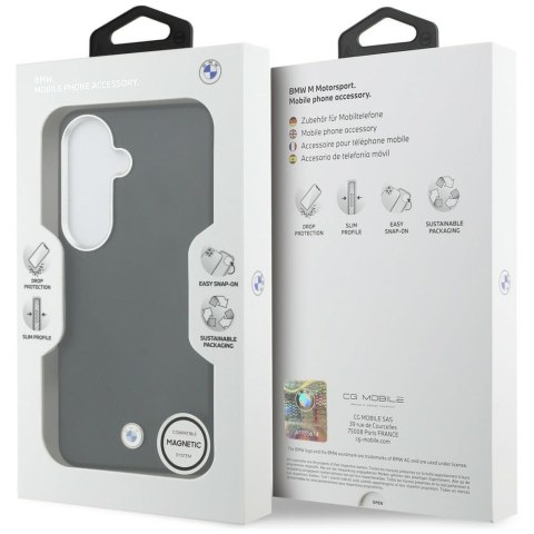 Etui BMW Sign Metal Logo MagSafe do Samsung Galaxy S26 czarny