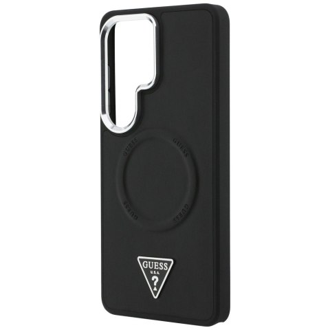 Etui Guess Embossed Ring Triangle Logo MagSafe do Samsung Galaxy S26 Ultra czarny