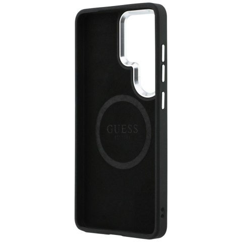 Etui Guess Embossed Ring Triangle Logo MagSafe do Samsung Galaxy S26 Ultra czarny