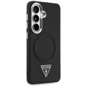 Etui Guess Embossed Ring Triangle Logo MagSafe do Samsung Galaxy S26 czarny