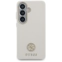 Etui Guess Rhinestone Round Logo MagSafe do Samsung Galaxy S26 beżowy