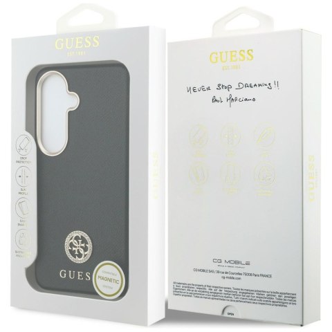 Etui Guess Rhinestone Round Logo MagSafe do Samsung Galaxy S26+ czarny