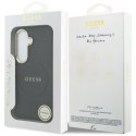 Etui Guess Saffiano Peony Embossed Ring MagSafe do Samsung Galaxy S26 czarny