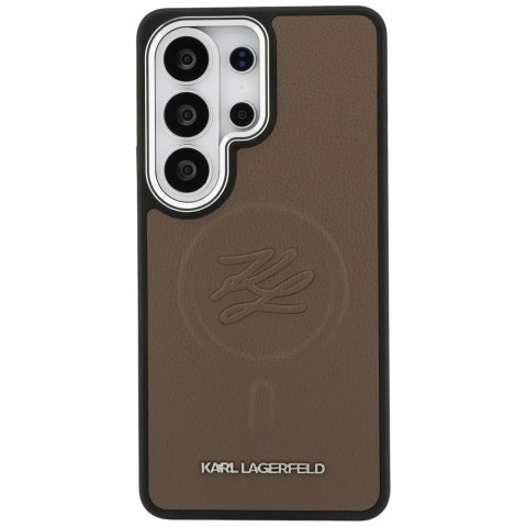 Etui Karl Lagerfeld Embossed Ring Initials MagSafe do Samsung Galaxy S26 Ultra brązowy