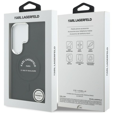 Etui Karl Lagerfeld Embossed Ring RSG Logo MagSafe do Samsung Galaxy S26 Ultra czarny