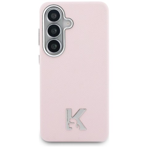 Etui Karl Lagerfeld K Metal Logo MagSafe do Samsung Galaxy S26 różowy