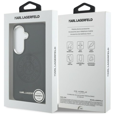 Etui Karl Lagerfeld Perforated KL MagSafe do Samsung Galaxy S26 czarny