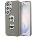 Etui Karl Lagerfeld Saffiano Double Heads Metal do Samsung Galaxy S26 Ultra srebrny