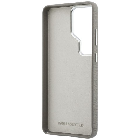 Etui Karl Lagerfeld Saffiano Double Heads Metal do Samsung Galaxy S26 Ultra srebrny