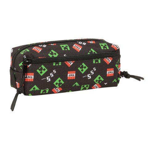 Piórnik Potrójny Minecraft Czarny 22 x 8,5 x 6 cm