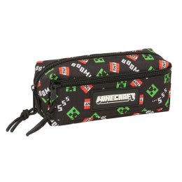 Piórnik Potrójny Minecraft Czarny 22 x 8,5 x 6 cm