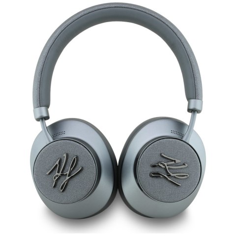 Słuchawki nauszne Karl Lagerfeld Grained Initials Bluetooth ANC szary