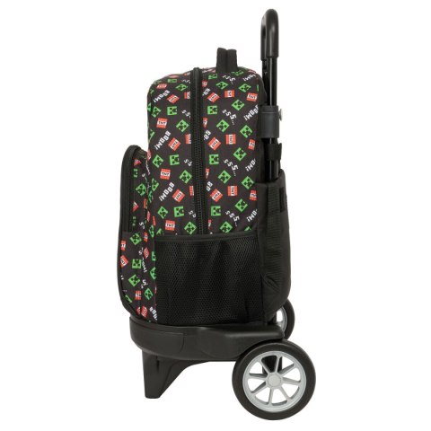 Torba szkolna z kółkami Minecraft Czarny 33 x 45 x 22 cm