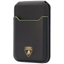 Magnetyczny portfel Lamborghini D1 Genuine Leather MagSafe Stojak na telefon zielony