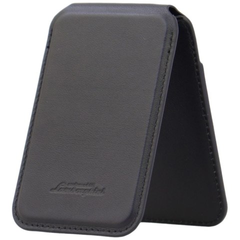 Magnetyczny portfel Lamborghini D1 Genuine Leather MagSafe Stojak na telefon zielony