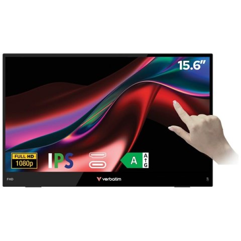 Monitor przenośny dotykowy Verbatim LIGHT 15,6" FHD czarny 32402
