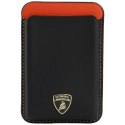 Magnetyczny portfel Lamborghini Urus D8 Genuine Leather MagSafe pomarańczowy