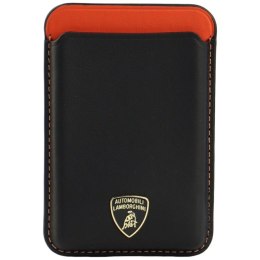 Magnetyczny portfel Lamborghini Urus D8 Genuine Leather MagSafe pomarańczowy
