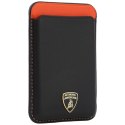 Magnetyczny portfel Lamborghini Urus D8 Genuine Leather MagSafe pomarańczowy