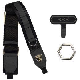 Uniwersalna smycz Lamborghini D1 Crossbody Webbing Strap czarny