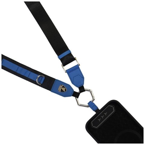 Uniwersalna smycz Lamborghini D1 Crossbody Webbing Strap niebieski