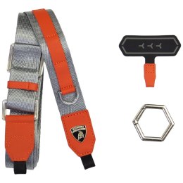 Uniwersalna smycz Lamborghini D1 Crossbody Webbing Strap pomarańczowy