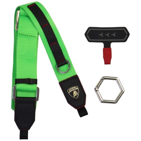 Uniwersalna smycz Lamborghini D1 Crossbody Webbing Strap zielony