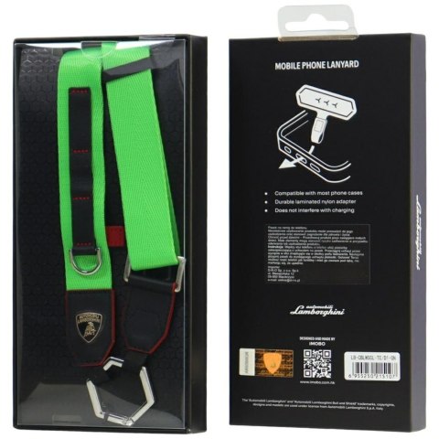 Uniwersalna smycz Lamborghini D1 Crossbody Webbing Strap zielony