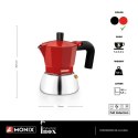Włoska Kafeterka BRA INOX RED 3T Czerwony