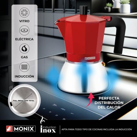 Włoska Kafeterka BRA INOX RED 3T Czerwony