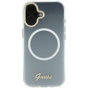 Etui Guess IML Gradient Script Metal MagSafe do iPhone 17 biały