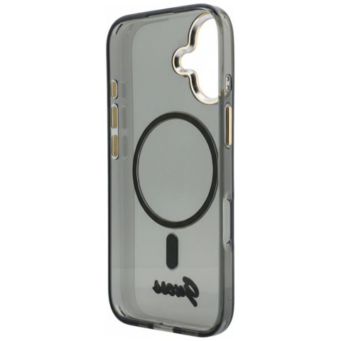 Etui Guess IML Script Metal MagSafe do iPhone 17 czarny