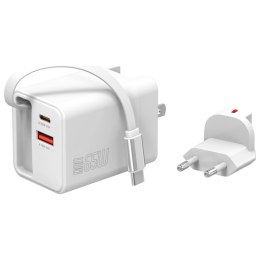 Ładowarka sieciowa 4smarts Flex Jojo 65W GaN 2xUSB-C + USB-A biały