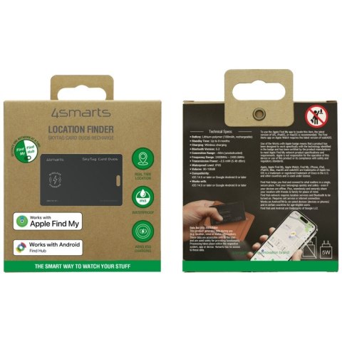Lokalizator 4smarts SkyTag Card Duos ReCharge czarny