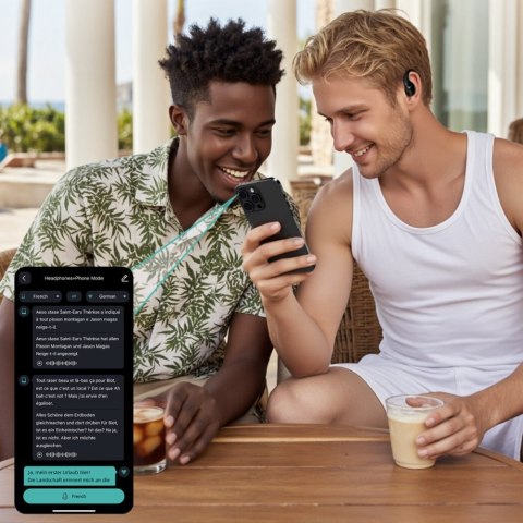 Słuchawki Bluetooth 4smarts SkyBuds OWS z ekranem i tłumaczem AI czarny