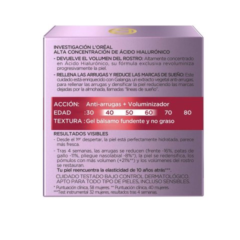 Krem na Noc L'Oreal Make Up Revitalift Filler 50 ml Z kwasem hialuronowym