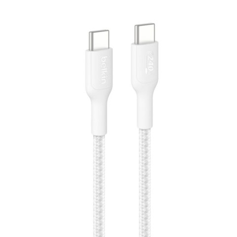 Kabel USB-C na USB-C Belkin CAB025HQ2MWH Biały 2 m Funkcja szybkiego ładowania