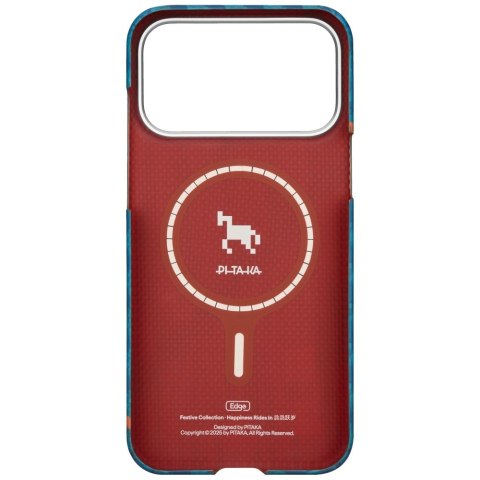Etui PITAKA Happiness Rides Edge Case MagSafe do iPhone 17 Pro Max indigo