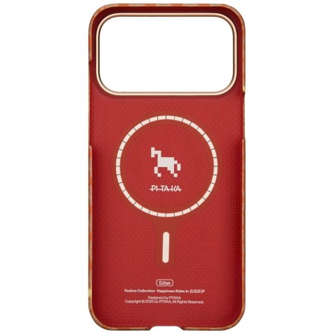 Etui PITAKA Happiness Rides Edge Case MagSafe do iPhone 17 Pro amber