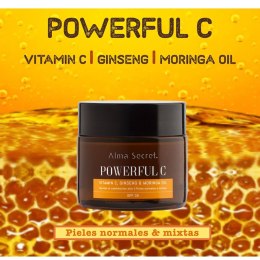 Krem Rozświetlający Alma Secret Powerful C Spf 30 50 ml Przeciwstarzeniowy Pomarańczowy