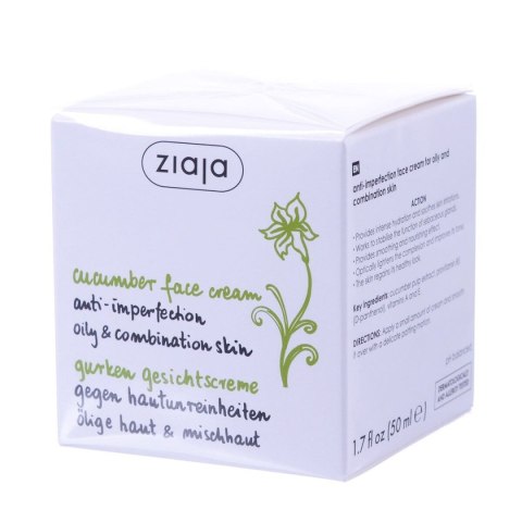 Krem do Twarzy Ziaja Pepino 50 ml Ogórek