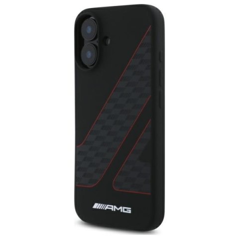 AMG AMHMP16S2SCFR iPhone 16 6,1" czarny/black hardcase Checkered Flag Pattern MagSafe