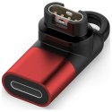 Adapter Lightning MajesticLine do ładowania zegarków Garmin czerwony
