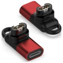 Adapter Lightning MajesticLine do ładowania zegarków Garmin czerwony