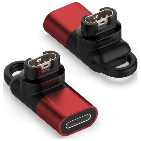 Adapter Lightning MajesticLine do ładowania zegarków Garmin czerwony