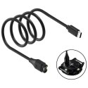 Kabel USB-C MajesticLine do ładowania zegarków Garmin 1m czarny