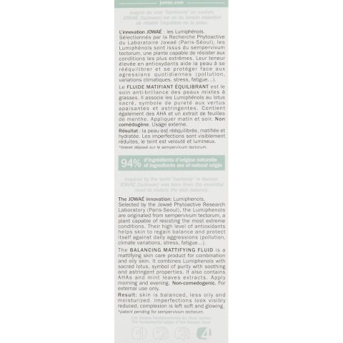 Nawilżający Fluid Matujący Jowaé Balancing Mattifying 40 ml